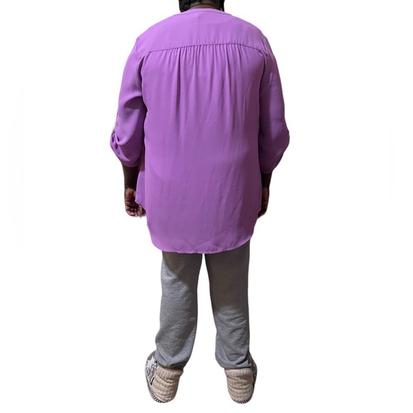 Wild fable lavender colored 3/4 sleeves Hilow blouse - Picture 3 of 3